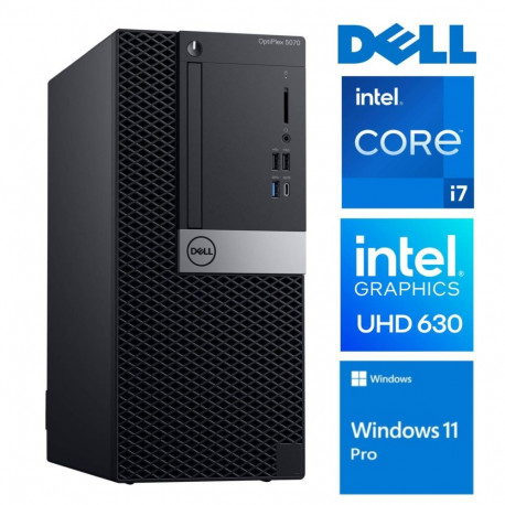 DELL 5070 Tower i7-9709 64GB 512SSD M.2 NVME+2TB WIN11Pro