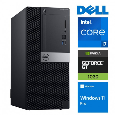 DELL 5070 Tower i7-9709 64GB 256SSD M.2 NVME+2TB GT1030 2GB WIN11Pro