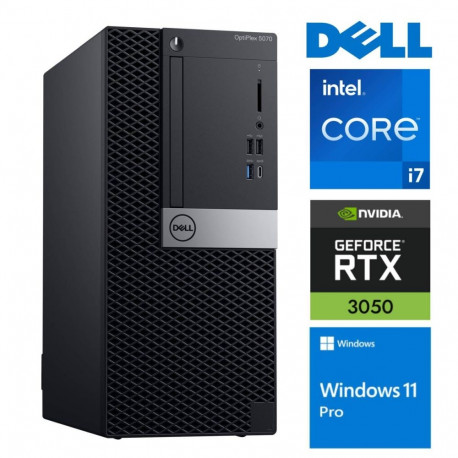 DELL 5070 Tower i7-9709 64GB 512SSD M.2 NVME RTX3050 6GB WIN11Pro