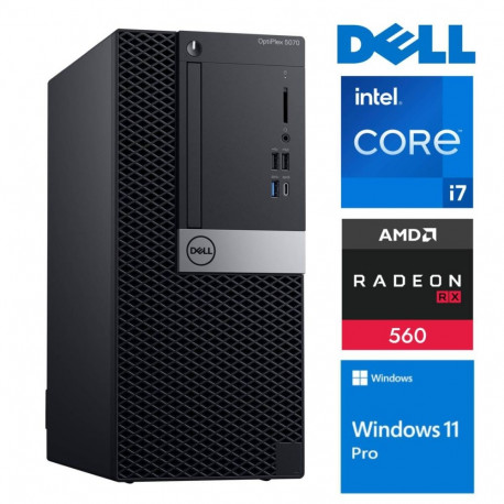 DELL 5070 Tower i7-9709 32GB 256SSD M.2 NVME+2TB RX560 4GB WIN11Pro