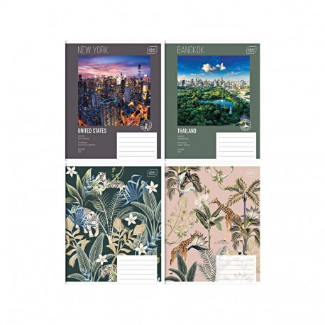 Kaustik 165 × 208 mm, 80 lehte, jooneline, MIX2 assortii, Interdruk
