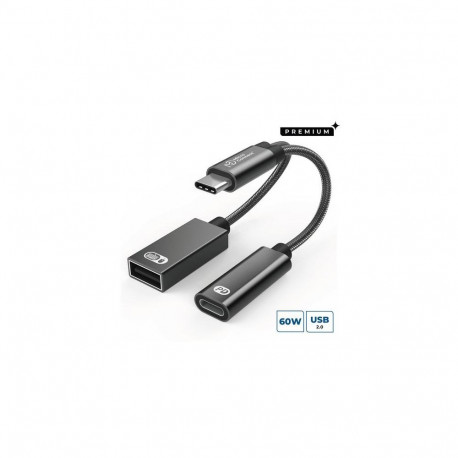Microconnect MC-USBC-CFAF video cable adapter 0.13 m USB Type-C Black
