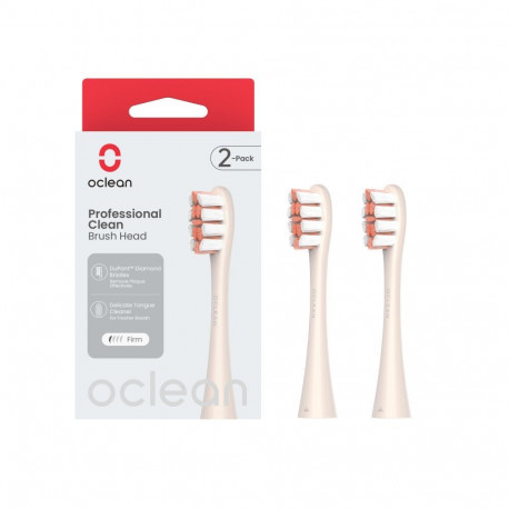 Electric Toothbrush Head - Oclean P1C8 Professional Clean, DuPont™ Bristles, 2 pcs, White