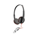 POLY stereo peakomplekt Blackwire 3225 USB-C 3.5mm pistik USB-C/A adapter