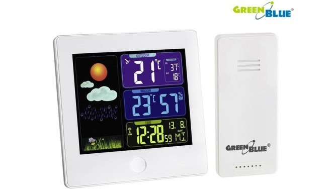 GreenBlue weather station DCF GB521W, white
