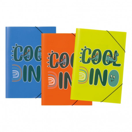 Kummiga mapp A3 Cool Dino, sinine, PP plast, Pagna