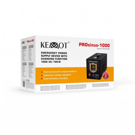 UPS - KEMOT PROsinus-1000 1000VA/700W Black