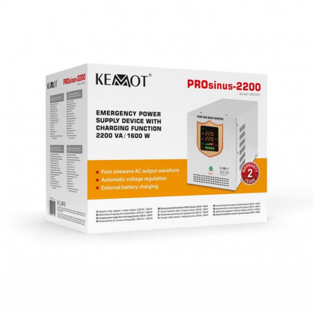 UPS - KEMOT PROsinus-2200 2200 VA/1600 W Pure Sine Wave Inverter Charger