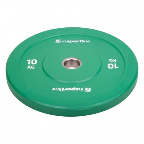 Raskusketas inSPORTline Bumper Plate Go 50 mm 10 kg roheline