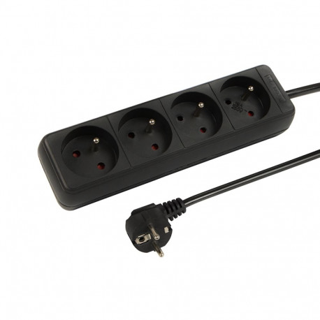 98-764# pr-470p 4-pesaga maandusega 3m must 3x1,5mm pikendusjuhe