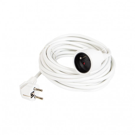 Pikendusjuhe pr-160 98-794# 1 pesaga maandusega 10m 3x1,5mm, valge