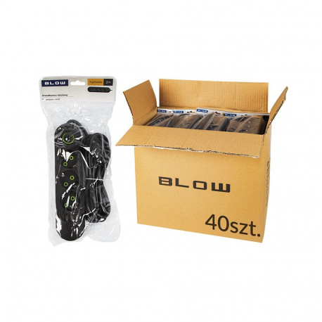 98-503# pikendusjuhe ps-320 3 pistikupesa 3xUSB 2m 3x1mm pakend (40 tk), must