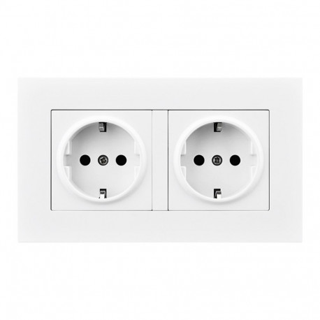 Kahekordne pistikupesa 2P+Z Schuko