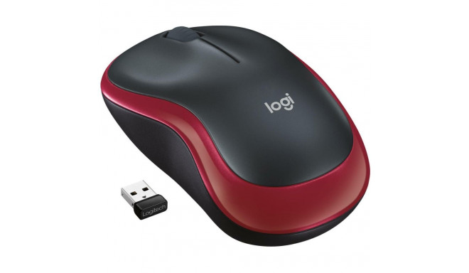 Logitech Mouse M185 Wireless, No, Red, Yes, Wireless connection