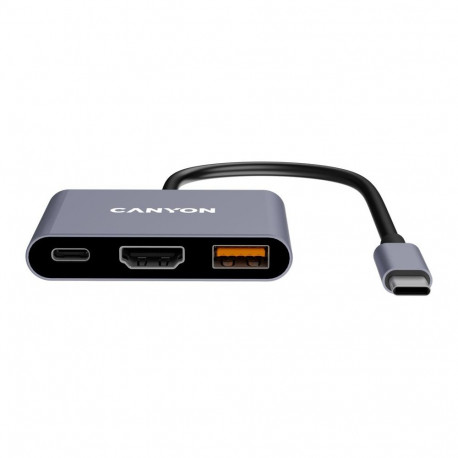 Canyon CANYON hub DS-4 3in1 USB-C Grey