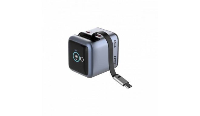 Mini GaN-laadija 70W sissetõmmatava USB-C-kaabliga