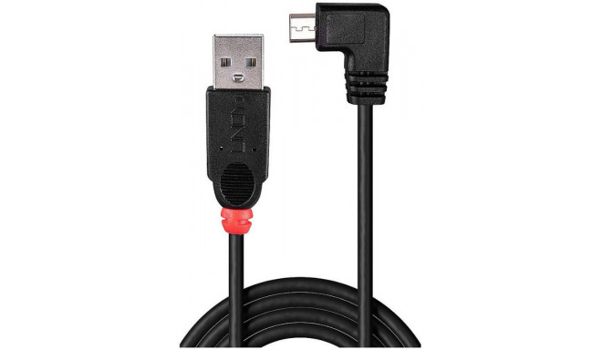 Lindy cable USB - microUSB 2m, black (31977)