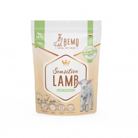 BEMO kuiv koeratoit tundlikule seedimisele lambalihaga keskmistele ja suurtele tõugudele Mono 1kg