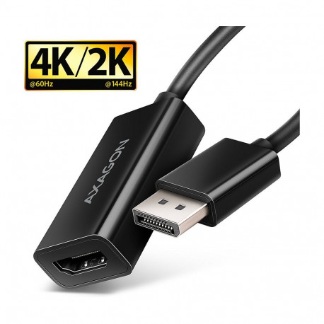 AXAGON DisplayPorti–HDMI-adapter RVD-HI20N, 4K/60Hz, 15cm