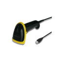 Qoltec 50867 Laser reader 1D | 2D | USB | Black