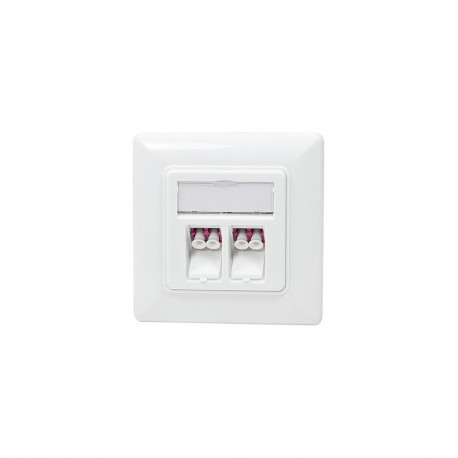 "Fiber Faceplate with 2 LC-Duplex Adapters, multi-mode"