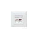 "Fiber Faceplate with 2 LC-Duplex Adapters, multi-mode"