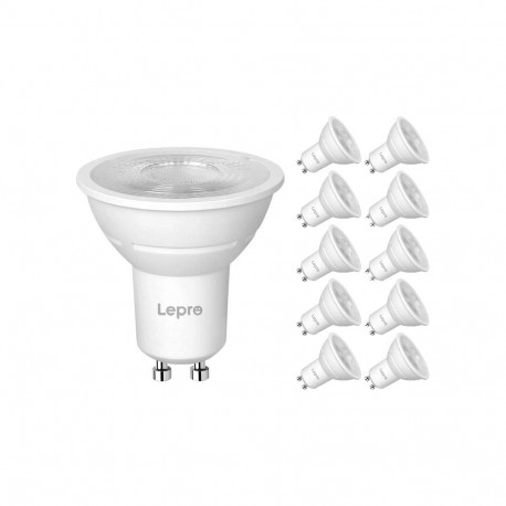 LEPRO 200084-WW-EU-10 GU10 Dimmable LED Bulb, 4.5W, 345 lm, 2700K, 38°, 10-pack