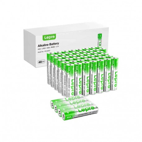 LEPRO 130001-48 AAA R3 Alkaline Batteries, 48-Pack