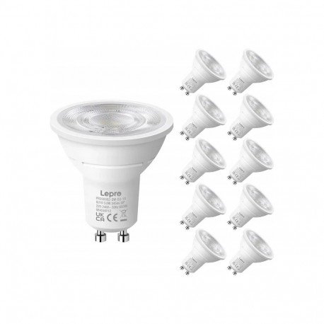 LED bulb LEPRO 200082-DW-EU-10 GU10 3.6W 345lm 6500K 38° class E 10pcs