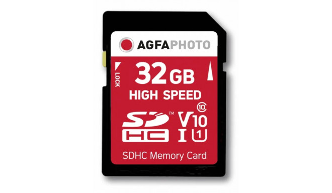 AgfaPhoto memory card SDHC 32GB C10 UHS (opened package)