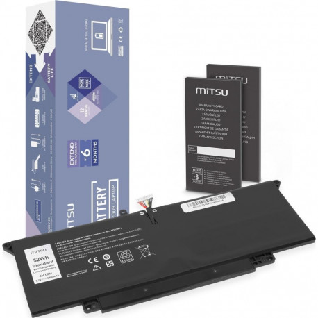 Aku JHT2H Dell Latitude 7410 2-in-1, 7310 2-in-1, P33S, P34S jaoks 6400mAh (49Wh) 7.7V (590416245676