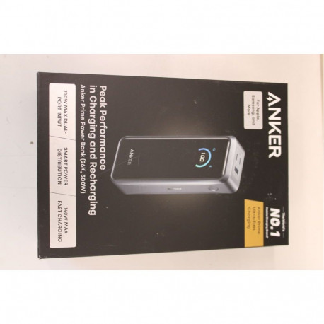 Anker SALE OUT. Prime power bank - USB, 2 x USB-C - 300 Watt | 26250 mAh | Black | UNPACKED, SMALL S