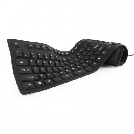 Gembird KEYBOARD FLEXIBLE USB ENG/BLACK KB-109F-B