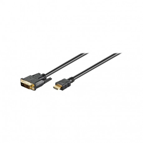 Goobay DVI-D/HDMI cable, gold-plated HDMI cable, 1.5 m, Black