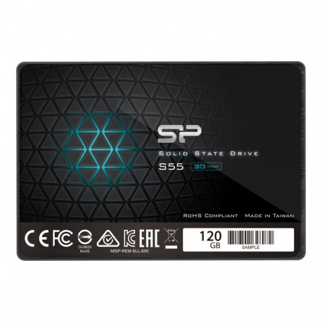 Silicon power Slim S55 120 GB, SSD interface SATA, Write speed 420 MB/s, Read speed 550 MB/s