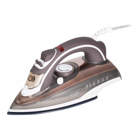 Adler Iron AD 5030 Steam Iron, 3000 W, Water tank capacity 310 ml, Continuous steam 20 g/min, Brown