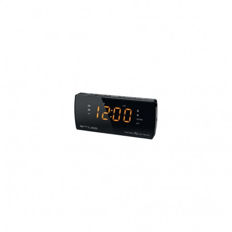 Muse Dual Alarm Clock radio PLL M-185CR AUX in,
