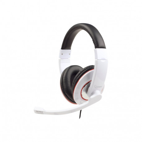 Gembird MHS-001-GW Stereo headset 3.5 mm, Glossy white, Built-in microphone