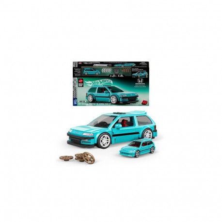 Mattel Brick Shop Hot Wheels Custom ’90 Honda Civic EF Building Toy Kit (248 Pieces), for Collectors