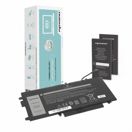 Aku K5XWW Dell Latitude 5289 7390 2-in-1 jaoks, 7300mAh (55Wh)