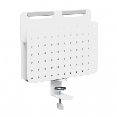 Activejet APB-006W desk organiser – rotating perforated board with vertical organiser, grey and whit