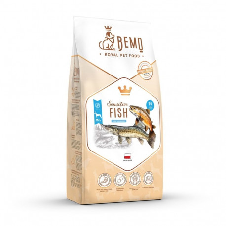 BEMO kuiv koeratoit Sensitive Fish keskmist ja suurt kasvu koertele, monoproteiin, 10kg