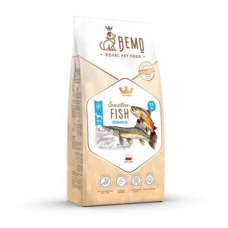 BEMO kuiv koeratoit Sensitive Fish Medium/Large Mono 15kg