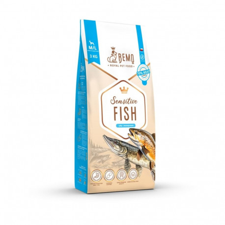 BEMO kuiv koeratoit Sensitive Fish Medium/Large Mono 3kg