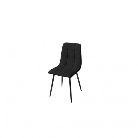 HARRY DINING CHAIR BLACK PU/BLACK LEGS