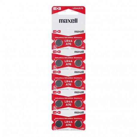 MAXELL ALKALINE BATTERY LR44 10 PACK