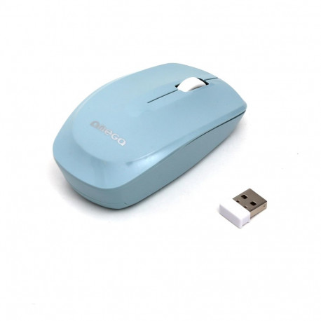 OMEGA MOUSE WIRELESS 1200DPI 2,4GHz OM229 USB NANO LIGHT BLUE [45867]