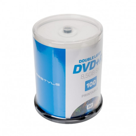 FREESTYLE DVD+R 8,5GB 8X DL FF WHITE INKJET PRINTABLE CAKE*100 [40872]