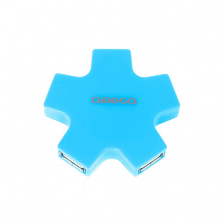 OMEGA USB 2.0 HUB 4 PORT STAR BLUE