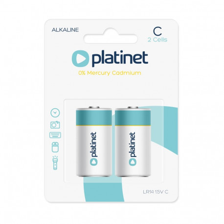 PLATINET BATTERY ALKALINE PRO LR14 BLISTER*2 [43732]